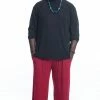 HaremPants.com Men's Plus Size Cotton Men Harem Pants In Solid Red