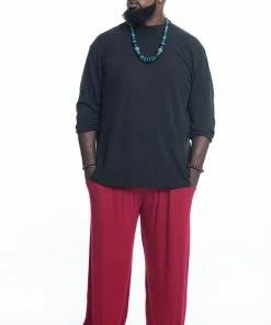 HaremPants.com Men's Plus Size Cotton Men Harem Pants In Solid Red