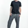 HaremPants.com Women's Men's Terry Pants With Aztec Pockets In Black