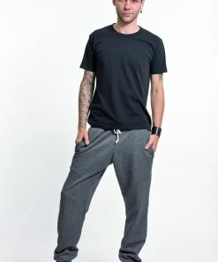 HaremPants.com Women's Men's Terry Pants With Aztec Pockets In Black
