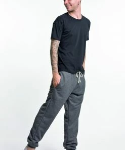 HaremPants.com Women's Men's Terry Pants With Aztec Pockets In Black