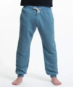 HaremPants.com Men's Terry Pants With Aztec Pockets In Blue Women's