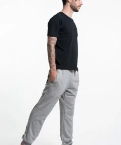 HaremPants.com Men's Terry Pants With Aztec Pockets In Gray