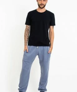 HaremPants.com Men's Terry Pants With Aztec Pockets In Light Blue Women's