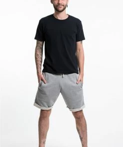 HaremPants.com Men's Terry Shorts With Aztec Pockets In Gray