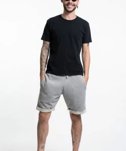 HaremPants.com Men's Terry Shorts With Aztec Pockets In Gray