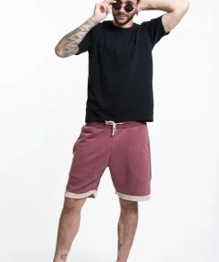 HaremPants.com Men's Terry Shorts With Aztec Pockets In Red