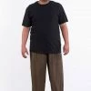 HaremPants.com Plus Size Solid Color Drawstring Men's Yoga Massage Pants In Brown