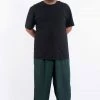 HaremPants.com Plus Size Solid Color Drawstring Men's Yoga Massage Pants In Dark Teal 2 HaremPants.com Plus Size Solid Color Drawstring Men's Yoga Massage Pants In Dark Teal