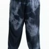 HaremPants.com Plus Size Tie Dye Drawstring Men's Yoga Massage Pants In Black 2 HaremPants.com Plus Size Tie Dye Drawstring Men's Yoga Massage Pants In Black