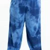 HaremPants.com Plus Size Tie Dye Drawstring Men's Yoga Massage Pants In Blue