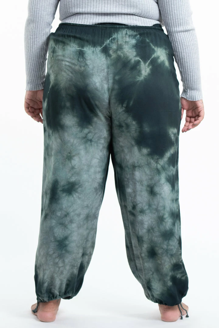 HaremPants.com Plus Size Tie Dye Drawstring Men's Yoga Massage Pants In Dark Teal 5 HaremPants.com Plus Size Tie Dye Drawstring Men's Yoga Massage Pants In Dark Teal