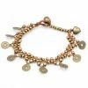 HaremPants.com Chinese Coin Waxed Cotton Bracelets In Copper