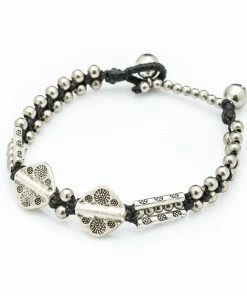 HaremPants.com Hill Tribe Silver Bead And Aztec Charm Bracelets