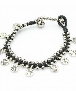 HaremPants.com Summer Super Sale 2022 Hill Tribe Silver Bead And Large Swirl Charm Bracelets
