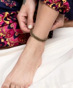 HaremPants.com Hand Made Fair Trade Anklet Antique Coins Black