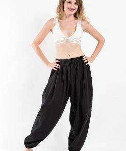 HaremPants.com Genie Women's Cotton Harem Pants In Black