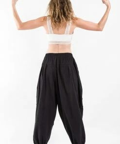 HaremPants.com Genie Women's Cotton Harem Pants In Black