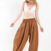 HaremPants.com Genie Women's Cotton Harem Pants In Brown