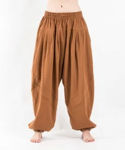 HaremPants.com Genie Women's Cotton Harem Pants In Brown