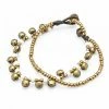 HaremPants.com Brass Bell And White Bead Double Strand Bracelets