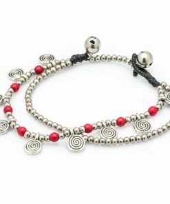 HaremPants.com Red Harem Pants Red Bead And Charm Double Strand Bracelets