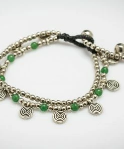 HaremPants.com Green Harem Pants Green Bead And Charm Double Strand Bracelets