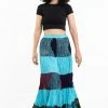 HaremPants.com Patchwork Long Skirt In Blue Women's