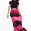 HaremPants.com Women's Patchwork Long Skirt In Pink