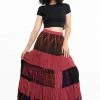HaremPants.com Patchwork Long Skirt In Brick Women's