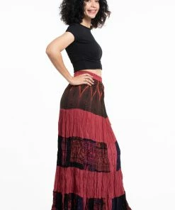 HaremPants.com Patchwork Long Skirt In Brick Women's