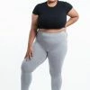 HaremPants.com Plus Size Solid Color Cotton Leggings In Gray Women's