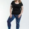 HaremPants.com Plus Size Marble Tie Dye Cotton Leggings In Indigo Women's 1 HaremPants.com Plus Size Marble Tie Dye Cotton Leggings In Indigo Women's