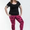 HaremPants.com Plus Size Marble Tie Dye Cotton Leggings In Pink Women's