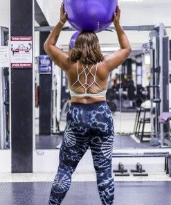 HaremPants.com Plus Size Swirls Tie Dye Cotton Leggings In Black Women's