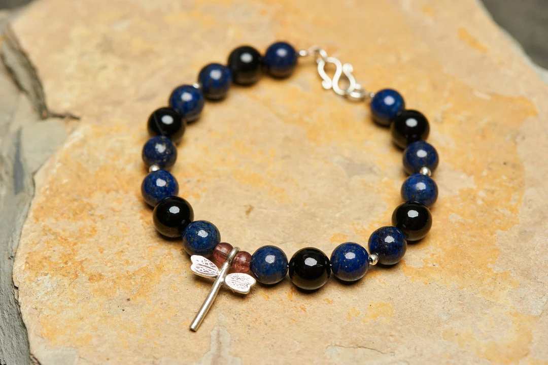 HaremPants.com Hand Made Tibetan Dragon Fly Mala With Lapis Lazuli Beads Bracelet 4 HaremPants.com Hand Made Tibetan Dragon Fly Mala With Lapis Lazuli Beads Bracelet