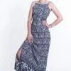 HaremPants.com Women's Elephant Deva Tie Back Maxi Dress In Navy
