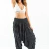 HaremPants.com Women's Crinkled Cotton Harem Pants In Black