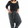 HaremPants.com Plus Size Crinkled Cotton Harem Pants In Black 2 HaremPants.com Plus Size Crinkled Cotton Harem Pants In Black