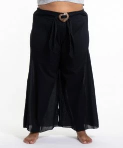 HaremPants.com Plus Size Women's Thai Harem Palazzo Pants In Solid Black
