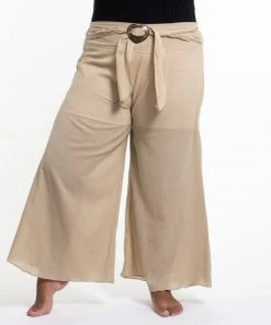HaremPants.com Plus Size Women's Thai Harem Palazzo Pants In Solid Tan