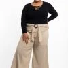 HaremPants.com Plus Size Women's Thai Harem Palazzo Pants In Solid Tan