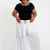HaremPants.com Plus Size Women's Thai Harem Palazzo Pants In Solid White