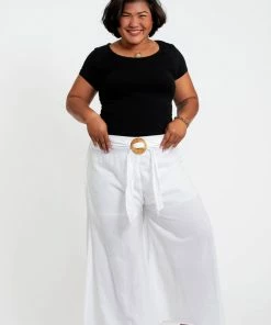 HaremPants.com Plus Size Women's Thai Harem Palazzo Pants In Solid White