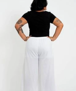 HaremPants.com Plus Size Women's Thai Harem Palazzo Pants In Solid White