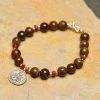 HaremPants.com Handmade Bracelets Hand Made Tibetan Om Mala With Jasper Beads Bracelet