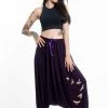 HaremPants.com Birds Print Drawstring Low Cut Harem Pants Cotton Spandex In Purple