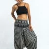 HaremPants.com Hill Tribe Elephant Women's Elephant Pants In Black