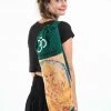 HaremPants.com Green Embroidered Ohm + Ganesha Print Cotton & Hemp Yoga Mat Bag