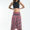 HaremPants.com Aztec Stripes Jumpsuit Harem Pants In Peach Women's